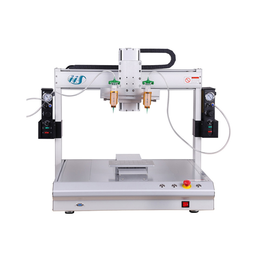 三轴单平台AB胶双液主动点胶机